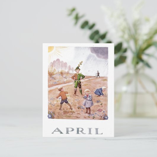 ヴィンテージエルサベスコウエイプリルハガキ ポストカード (スタンド正面)