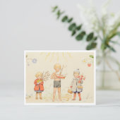 ヴィンテージエルサベスコウシーズンズアンドチルドレン葉書 ポストカード (スタンド正面)