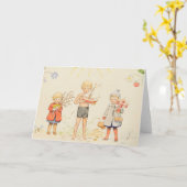 ヴィンテージエルサベスコウシーズンズアンドチルドレン カード (黄色い花)