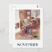 ヴィンテージエルサベスコウ11月はがき ポストカード (正面/裏面)