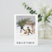 ヴィンテージエルサベスコウ12月はがき ポストカード (スタンド正面)