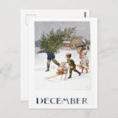 ヴィンテージエルサベスコウ12月はがき ポストカード (正面/裏面)