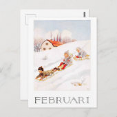 ヴィンテージエルサベスコウ2月はがき ポストカード (正面/裏面)