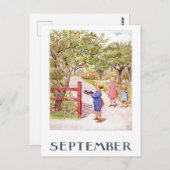 ヴィンテージエルサベスコウ9月はがき ポストカード (正面/裏面)