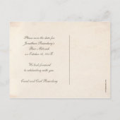 ヴィンテージエルサレムバー(ユダヤ教の)バル・ミツバー日付海軍を保存 案内ポストカード (裏面)