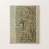 ヴィンテージエルサレム・イスラエルの写真地図(1871年) ジグソーパズル (縦)