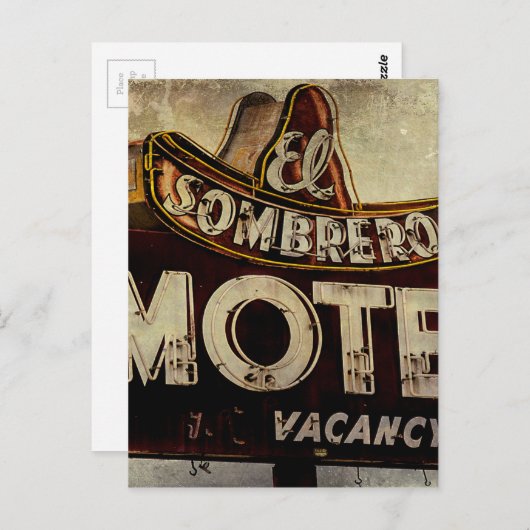 ヴィンテージエルソンブレロモーテルサイン ポストカード (正面/裏面)