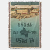 ヴィンテージエルパソテキサス州ブランケット スローブランケット (正面縦)