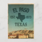 ヴィンテージエルパソテキサス州旅行はがき ポストカード (正面)
