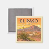 ヴィンテージエルパソテキサス州 マグネット (正面/裏面)