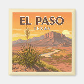 ヴィンテージエルパソテキサス州 マグネット (正面)