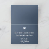 ヴィンテージエルフの折りたたみホリデーカード シーズンカード (内部)