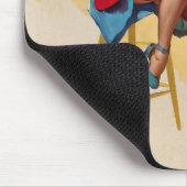 ヴィンテージエルブグレン電話ピンアップガールレトロ マウスパッド (コーナー)