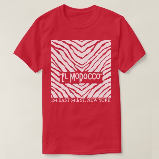 ヴィンテージエルモロッコ消滅ナイトクラブNYC出展 Tシャツ (デザイン正面)