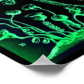 ヴィンテージエルンストヘイケルグリーン&ブラックポスタープリント ポスター (角)