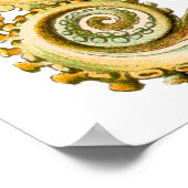 ヴィンテージエルンストヘッケルタコin黄色 ポスター (角)