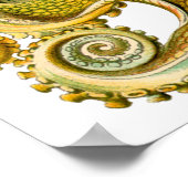 ヴィンテージエルンストヘッケルタコin黄色 ポスター (角)