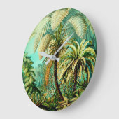 ヴィンテージエルンストヘッケルボタニカルパームズラージクロック ラージ壁時計 (傾斜)