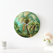 ヴィンテージエルンストヘッケルボタニカルパームズラージクロック ラージ壁時計 (ホーム)