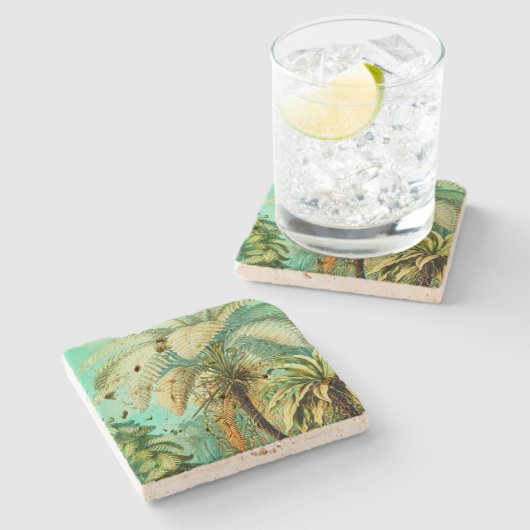 ヴィンテージエルンストヘッケルボタニカルパーム ストーンコースター (横)