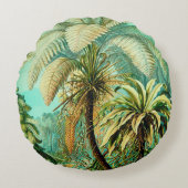 ヴィンテージエルンストヘッケルボタニカルパーム ラウンドクッション (正面)
