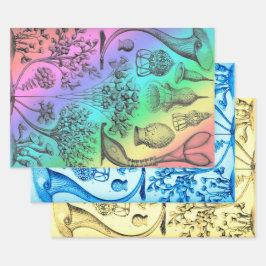 ヴィンテージエルンストヘッケルリカラーマリンライフ ラッピングペーパーシート