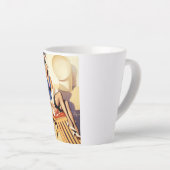 ヴィンテージエルヴグレンクルーズ船レトロピンアップガール カフェラテマグ (右アングル)