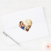 ヴィンテージエルヴグレンクルーズ船レトロピンアップガール ハートシール (封筒)