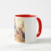 ヴィンテージエルヴグレンクルーズ船レトロピンアップガール マグカップ (正面右)