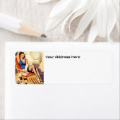 ヴィンテージエルヴグレンクルーズ船レトロピンアップガール ラベル (インサイチュ)