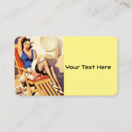 ヴィンテージエルヴグレンクルーズ船レトロピンアップガール 名刺