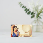 ヴィンテージエルヴグレンクルーズ船レトロピンアップガール 名刺 (スタンド正面)