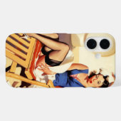 ヴィンテージエルヴグレンクルーズ船レトロピンアップガール Case-Mate iPhoneケース (裏面 (横))