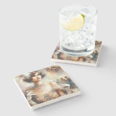 ヴィンテージエレガンスアールデコ ストーンコースター (横)