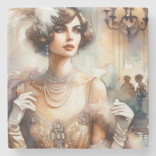 ヴィンテージエレガンスアールデコ ストーンコースター (正面)