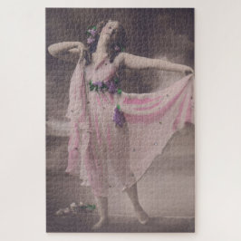 ヴィンテージエレガンスインピンクフローラドレス ジグソーパズル