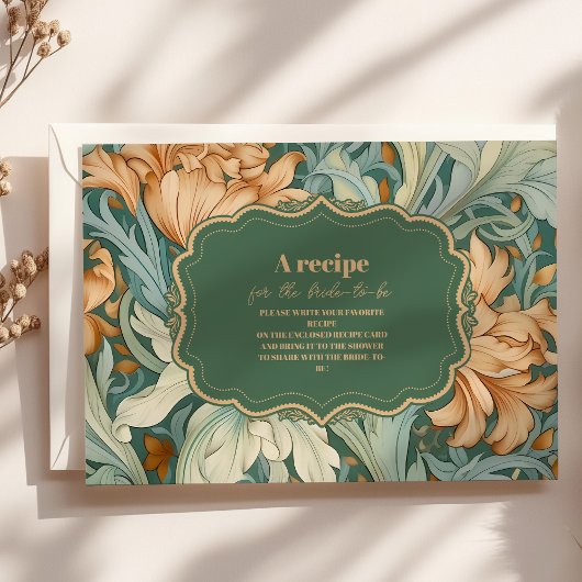 ヴィンテージエレガンスウィリアムモリスフローラブライダル エンクロージャーカード