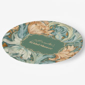 ヴィンテージエレガンスウィリアムモリスフローラブライダル ペーパープレート (アングル)