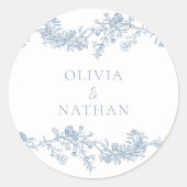 ヴィンテージエレガンスクラシック:フローラ結婚の ラウンドシール (正面)