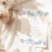 ヴィンテージエレガンスクラシック:フローラ結婚の 招待状