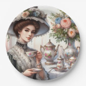 ヴィンテージエレガンスティーパーティー/ティータイム紙プレート ペーパープレート (正面)