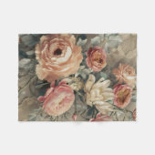 ヴィンテージエレガンステキスタイル フリースブランケット (正面(横))