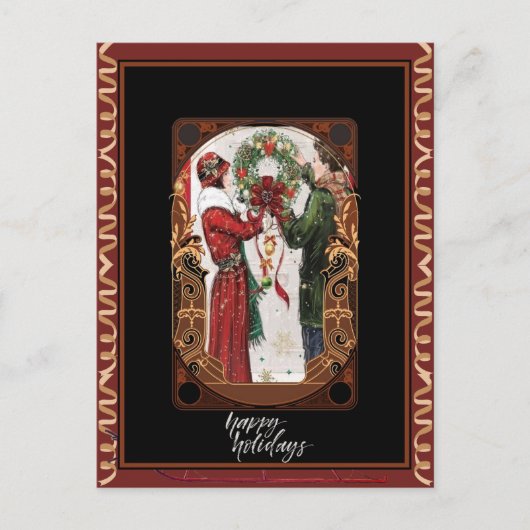 ヴィンテージエレガンスフェスティバルリース愛好家 ポストカード (正面)