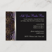 ヴィンテージエレガンスフラクタルアートミニ招待状 エンクロージャーカード (裏面)