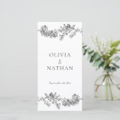 ヴィンテージエレガンスブラック&ホワイト結婚式 プログラム (スタンド正面)