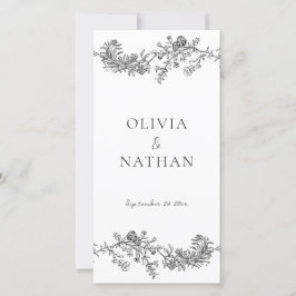 ヴィンテージエレガンスブラック&ホワイト結婚式 プログラム