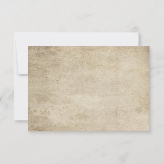 ヴィンテージエレガンスプレーンウェディングRSVPカード 出欠カード (裏面)