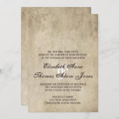 ヴィンテージエレガンスプレーン結婚式招待状 招待状 (正面/裏面)
