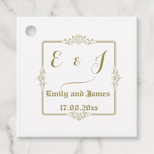 ヴィンテージエレガンスメッセージカード フェイバータグ (正面)