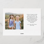 ヴィンテージエレガンスメリー&ブライトクリスマスフォト 箔シーズンカード (裏面)